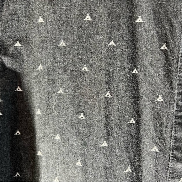 Men's North Face Short Sleeve Button Down Grey Tents Camping Summer Size L - Picture 4 of 4